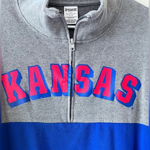 PINK Victoria's Secret Gray Quarter-Zip Sweatshirt - Picture 4 of 7